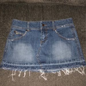 Distressed Jean Skirt